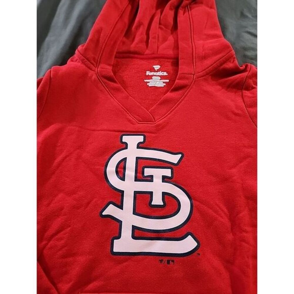 NWT St. Louis Cardinals branded fanatics‎ Women's Red hooded sweatshirt Sz Small - Picture 4 of 7